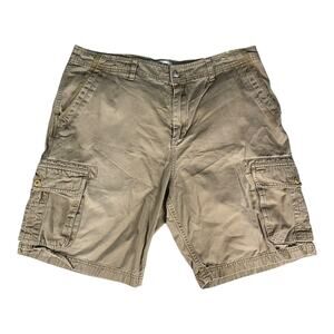Quiksilver Cargo Shorts Men’s 36 Tan 100% Cotton Multi-Pocket Vintage Surf Skate